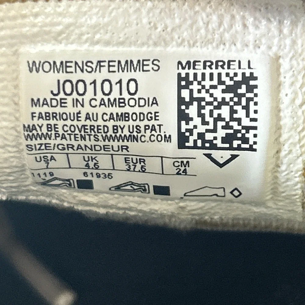 Merrell Gridway Canvas Lace Up Sneakers Gold Yellow Womens Size 7‎